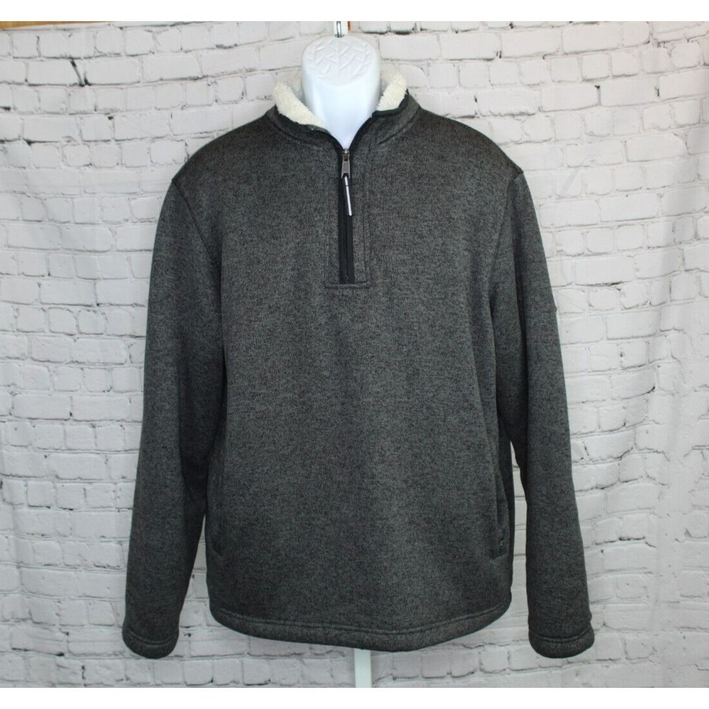 Orvis Classic Collection 1/4 Zip Pullover Sherpa Lined Gray Jacket | Men's Large
